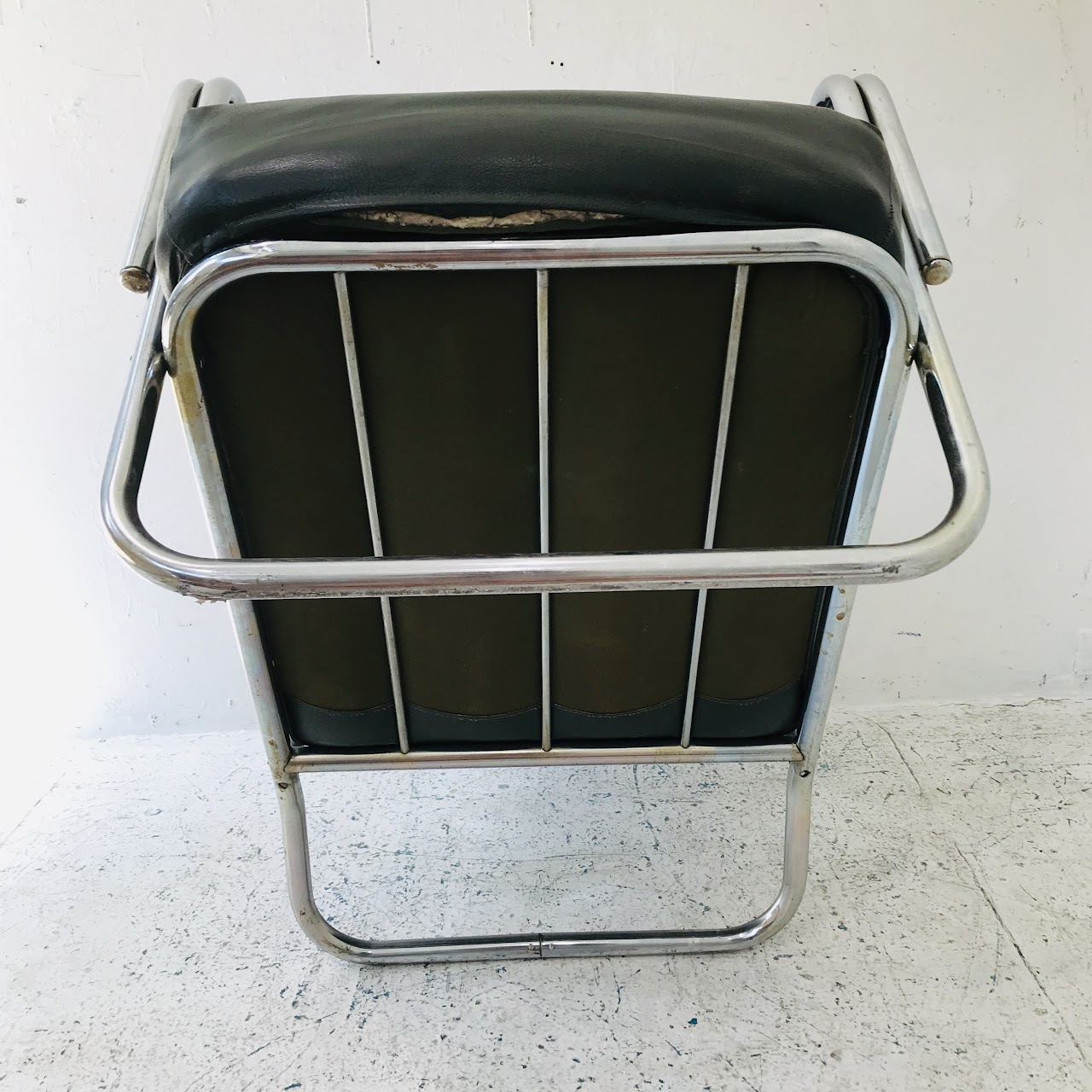 Chrome and Vinyl Lounge Chair