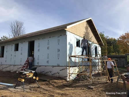 Insulating the last side of the house