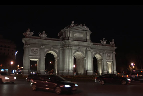 Nueva iluminación LED de la Puerta de Alcalá