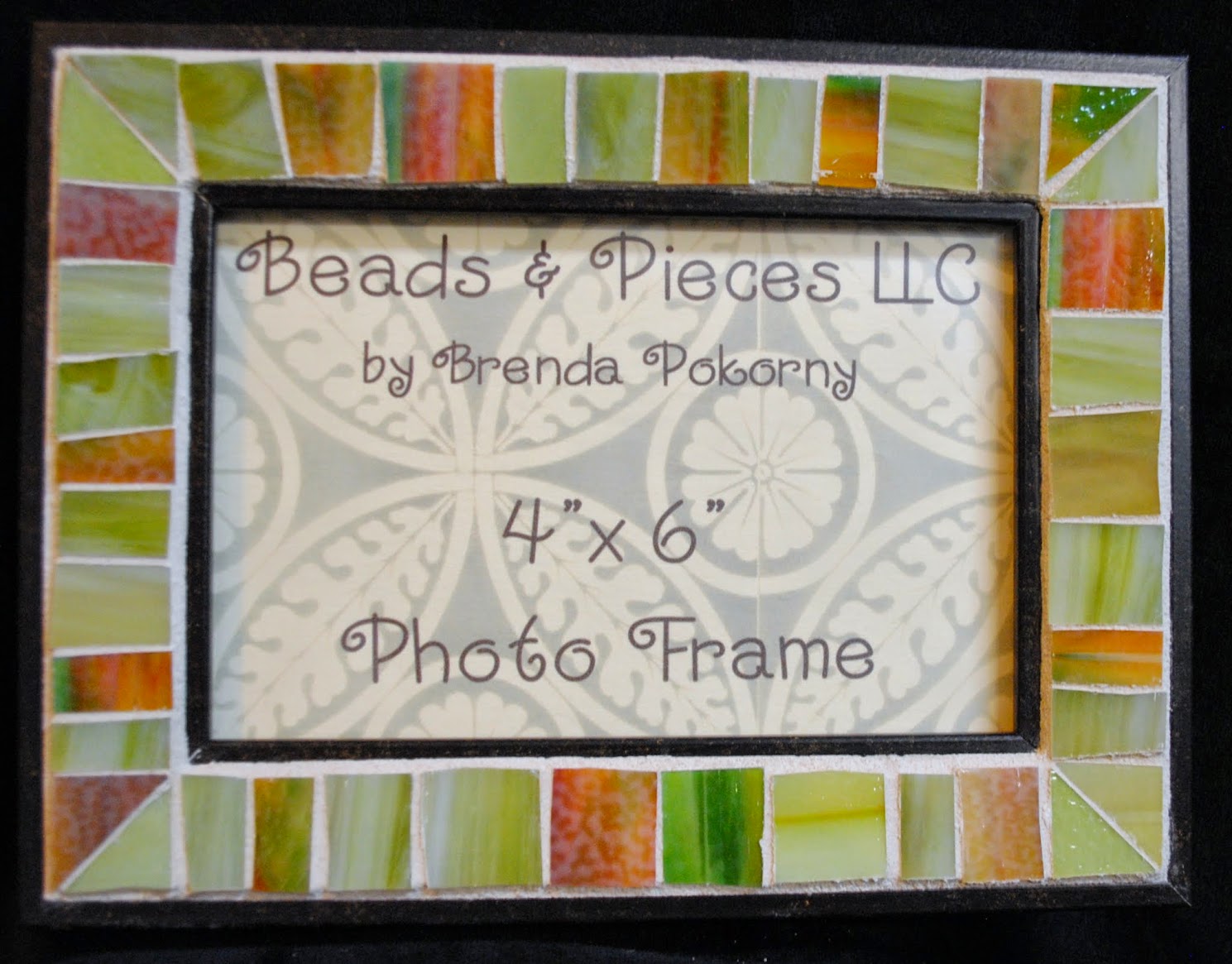 Lime Sorbet 4" x 6" Mosaic Photo Frame MOF1421