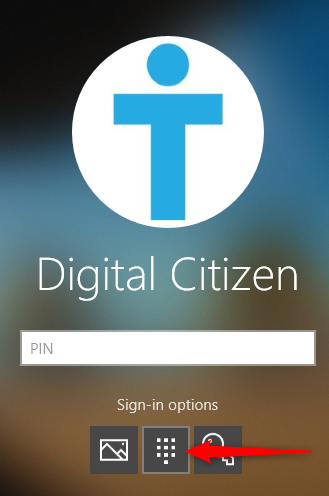 Klicken Sie auf das PIN-Tastatur-Symbol
