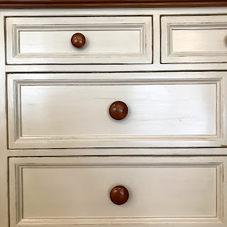 White Thirteen-Drawer Dresser