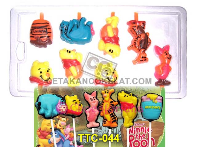 cetakan cokelat coklat Winnie The Pooh Piglet Tigger Tiger