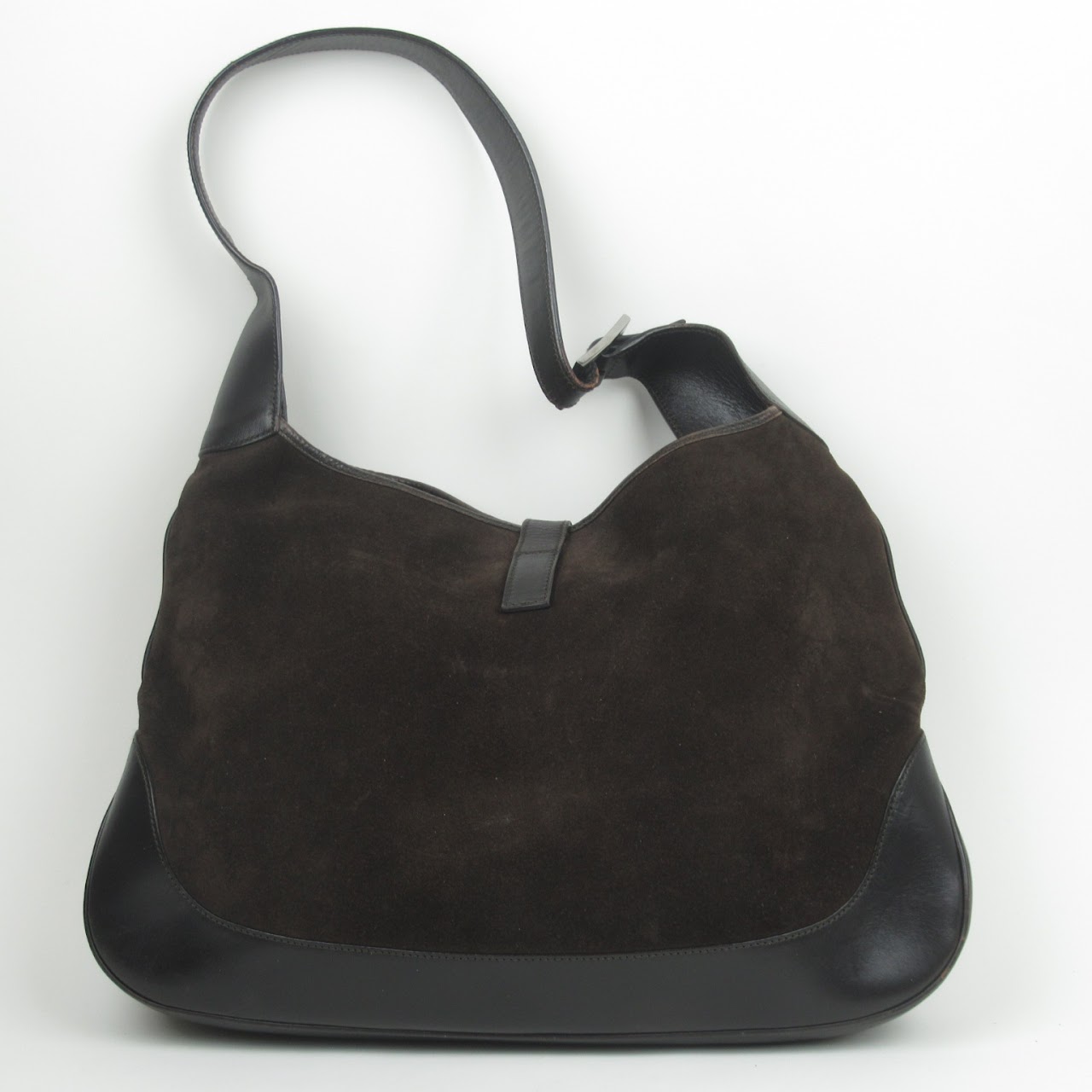 Gucci Brown Suede & Leather Shoulder Bag