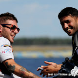 Alex Carella of Italy of F1 Qatar Team and Ahmed Al Hameli of UAE of the Team Abu Dhabi at UIM F1 H2O Grand Prix of Ukraine.