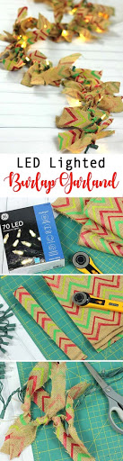 LED Lighted Burlap Garland - The Kim Six Fix