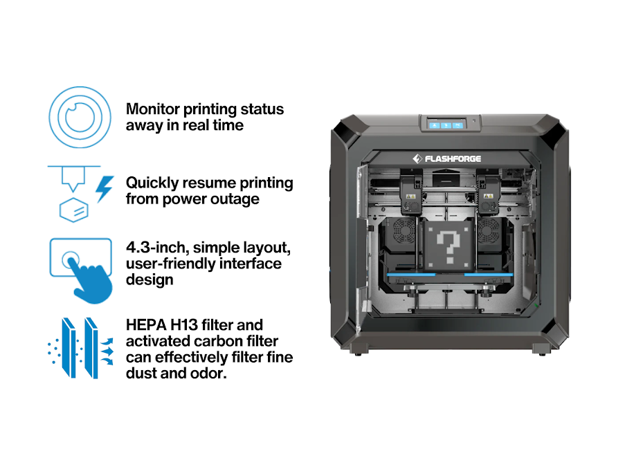 FlashForge Creator 3 PRO Independent Dual Extrusion 3D Printer