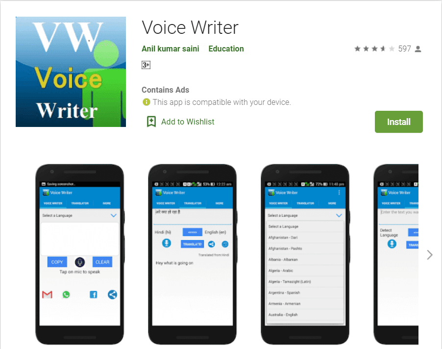 Voice Writer