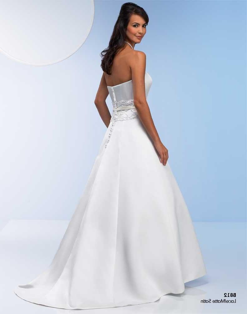 Train Satin wedding dress