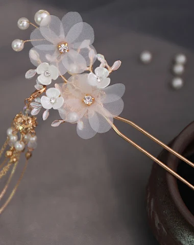 Tassel pearl hairpin, an elegant ha - 3