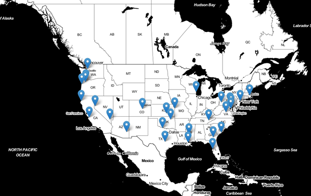 Map of terrorist events committed by Nazis/White Supremacists/White Nationalists in the U.S. since 2001. Graphic: FashMaps