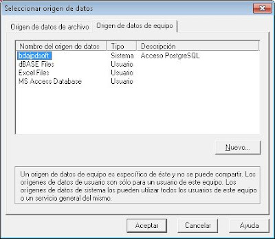 Crear origen de datos PostgreSQL en Windows 7, acceso a PostgreSQL desde Access mediante ODBC