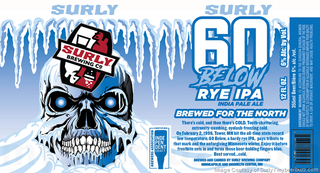 Surly Brewing - 60 Below Rye IPA