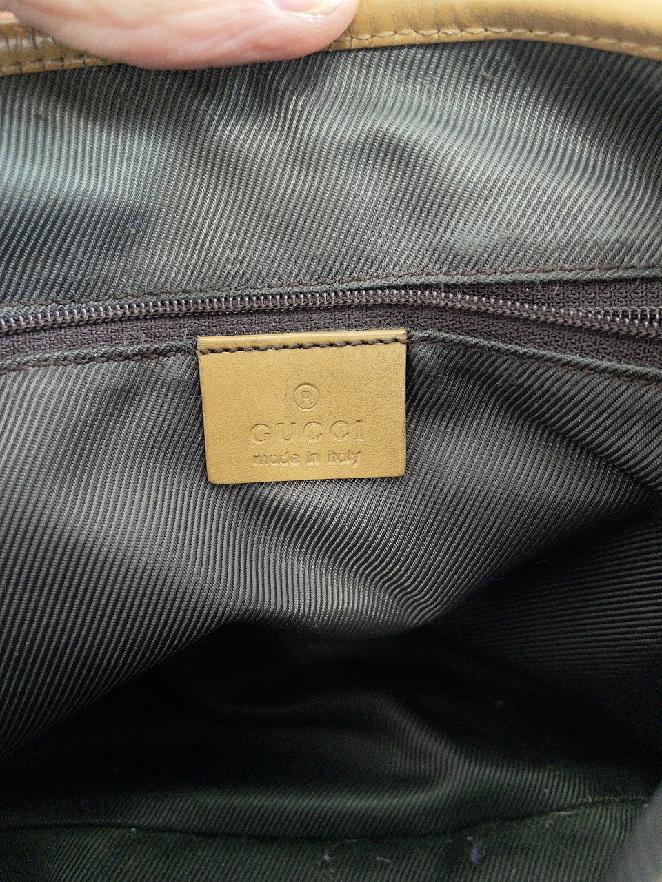 Vintage Gucci Monogram Tan Hobo Bag