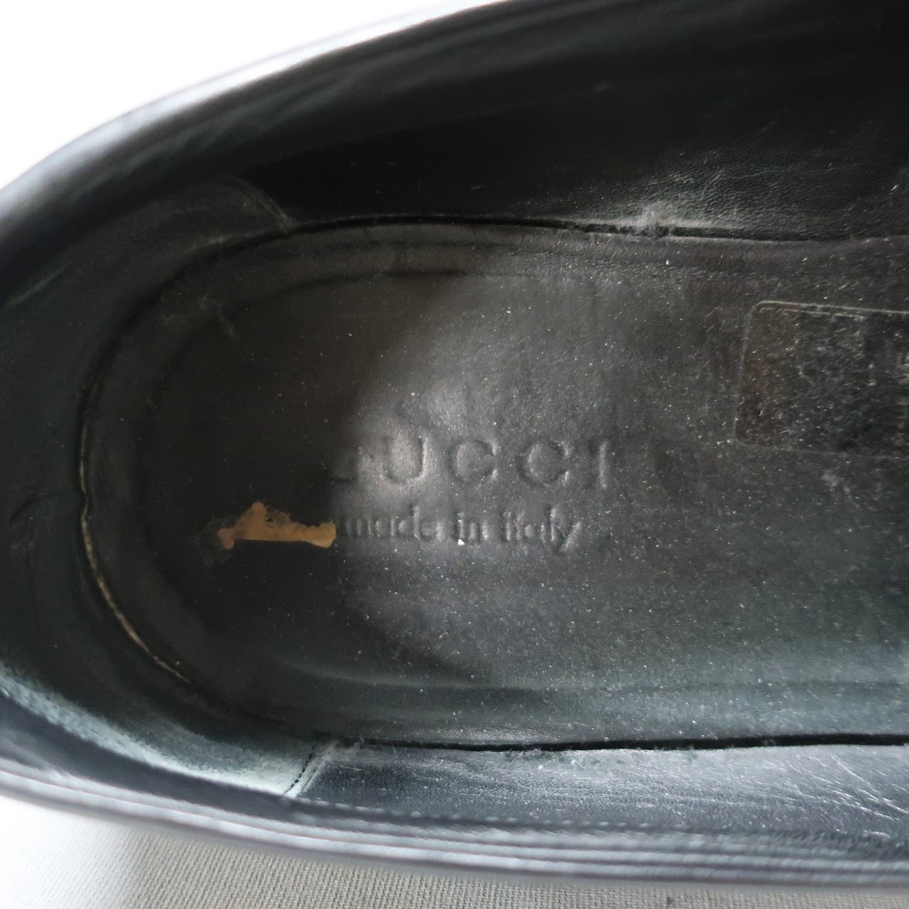 Gucci Black Plate Toe Loafers