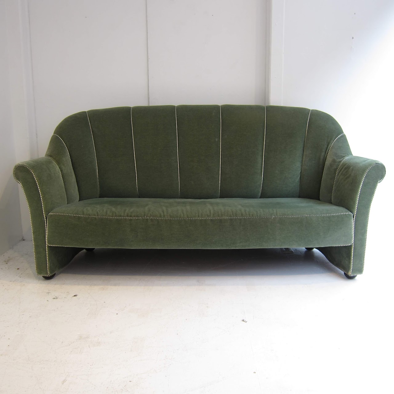 Custom Mohair Shellback Sofa