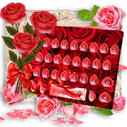 Red Rose Flower Keyboard Theme  Icon
