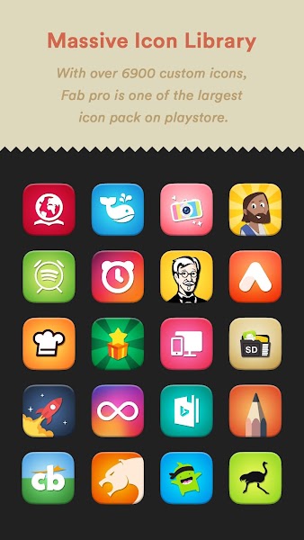 Fab Pro - Icon Pack Screenshot Image