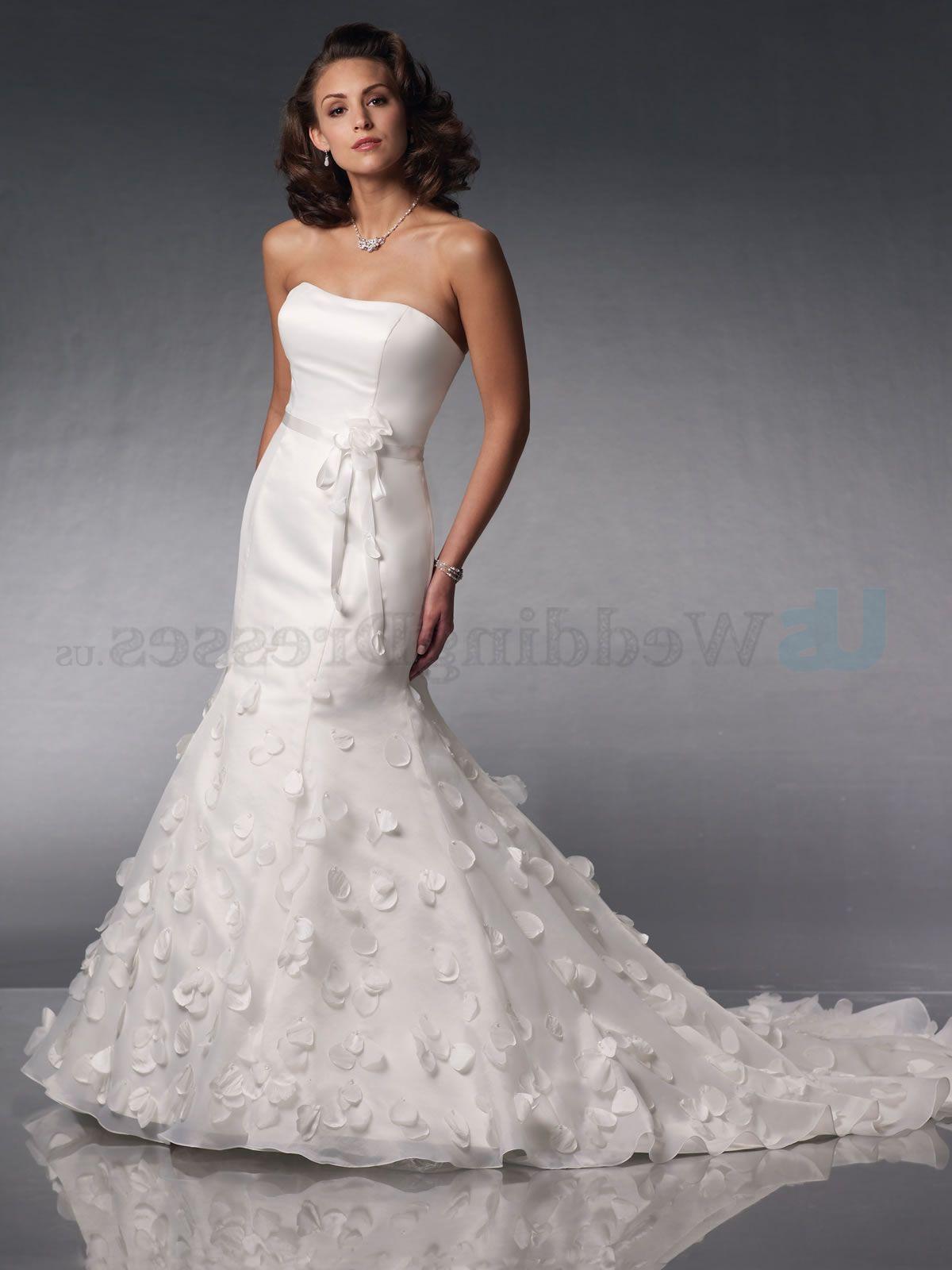 strapless vintage wedding dresses Satin Wedding Dress JIE02