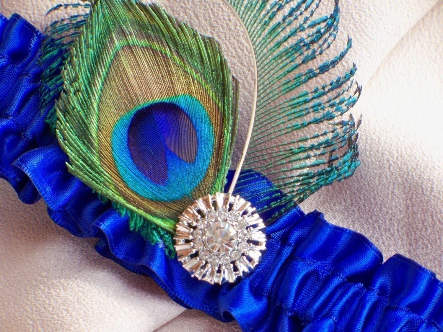 Peacock Feather Royal Blue