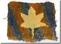 leaf paper and fabric