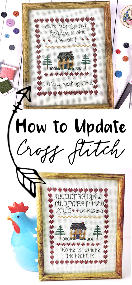 How to update and restitch an outdate cross stitch design. Tips on how to chart and sew your new motifs, including the best FREE cross stitch charting software you can use