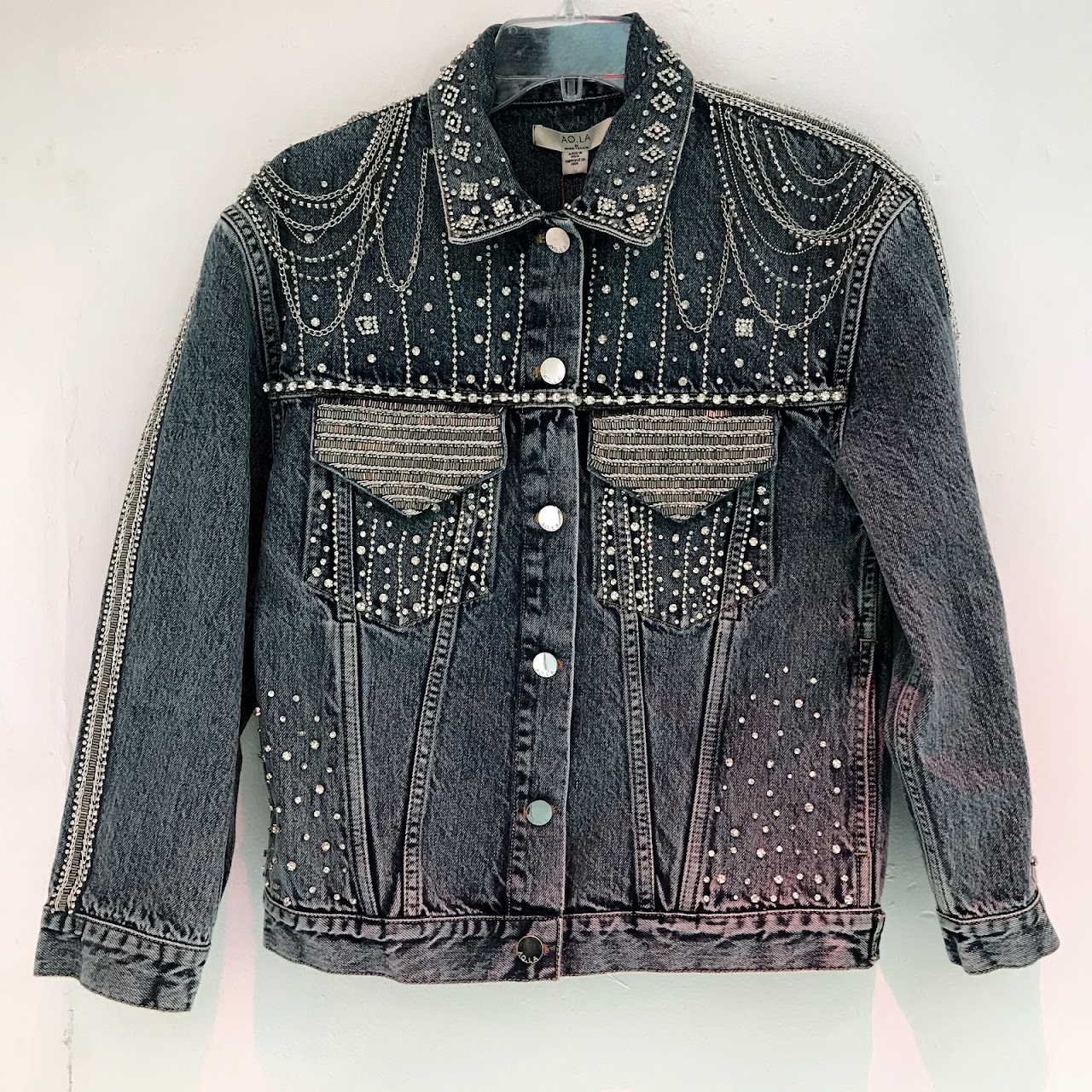 Alice & Olivia Embellished Jean Jacket