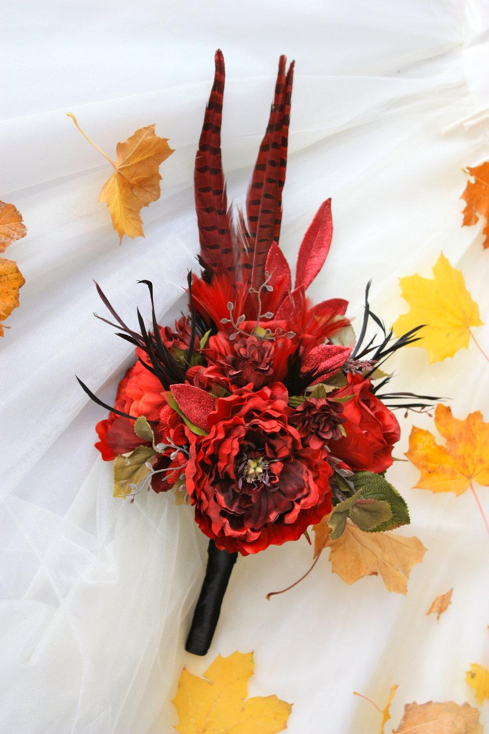 Deep Red and Black Wedding