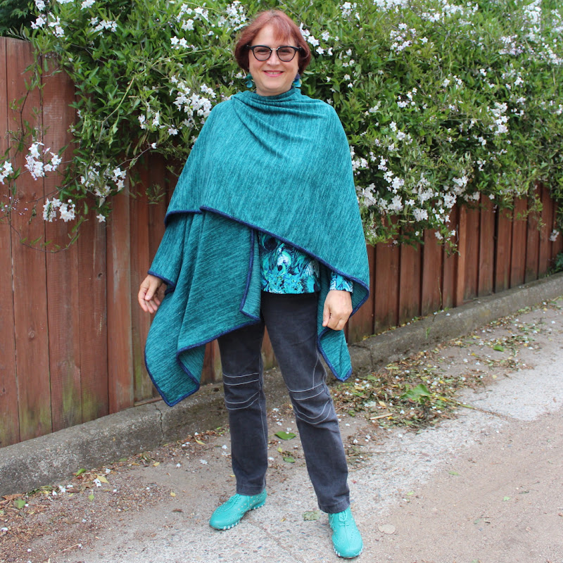 With Fabric: Poncho for Paris, Hunger Games, and More