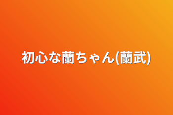 初心な蘭ちゃん(蘭武)