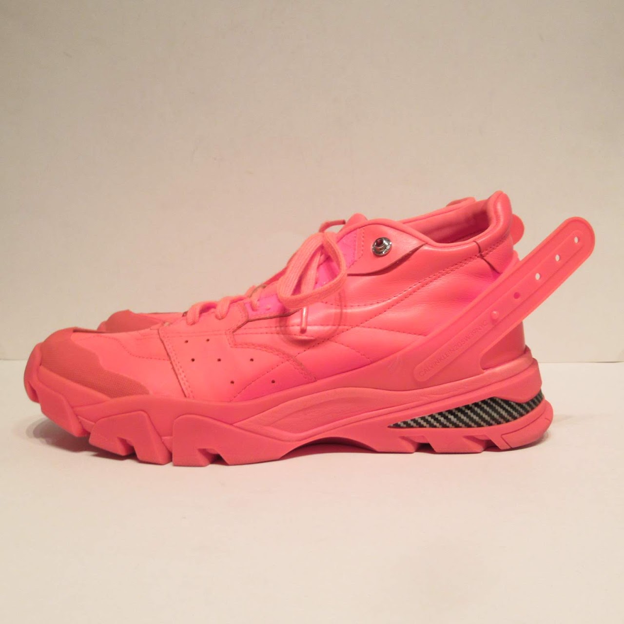 orange calvin klein trainers