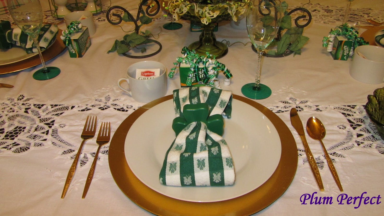 Plum Perfect St Patrick S Day Tablescape