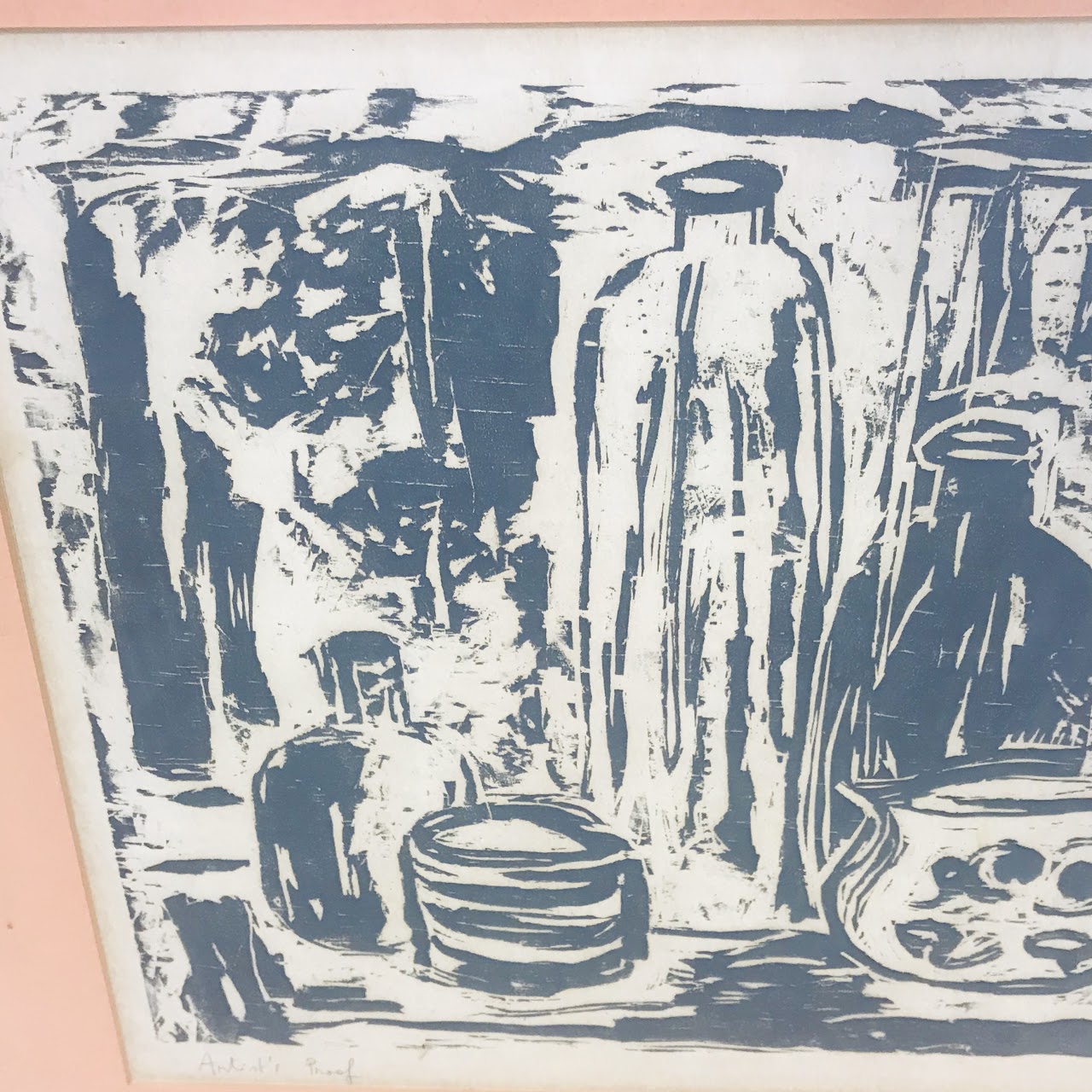 Greta Loebl Schreya Signed Woodblock Print