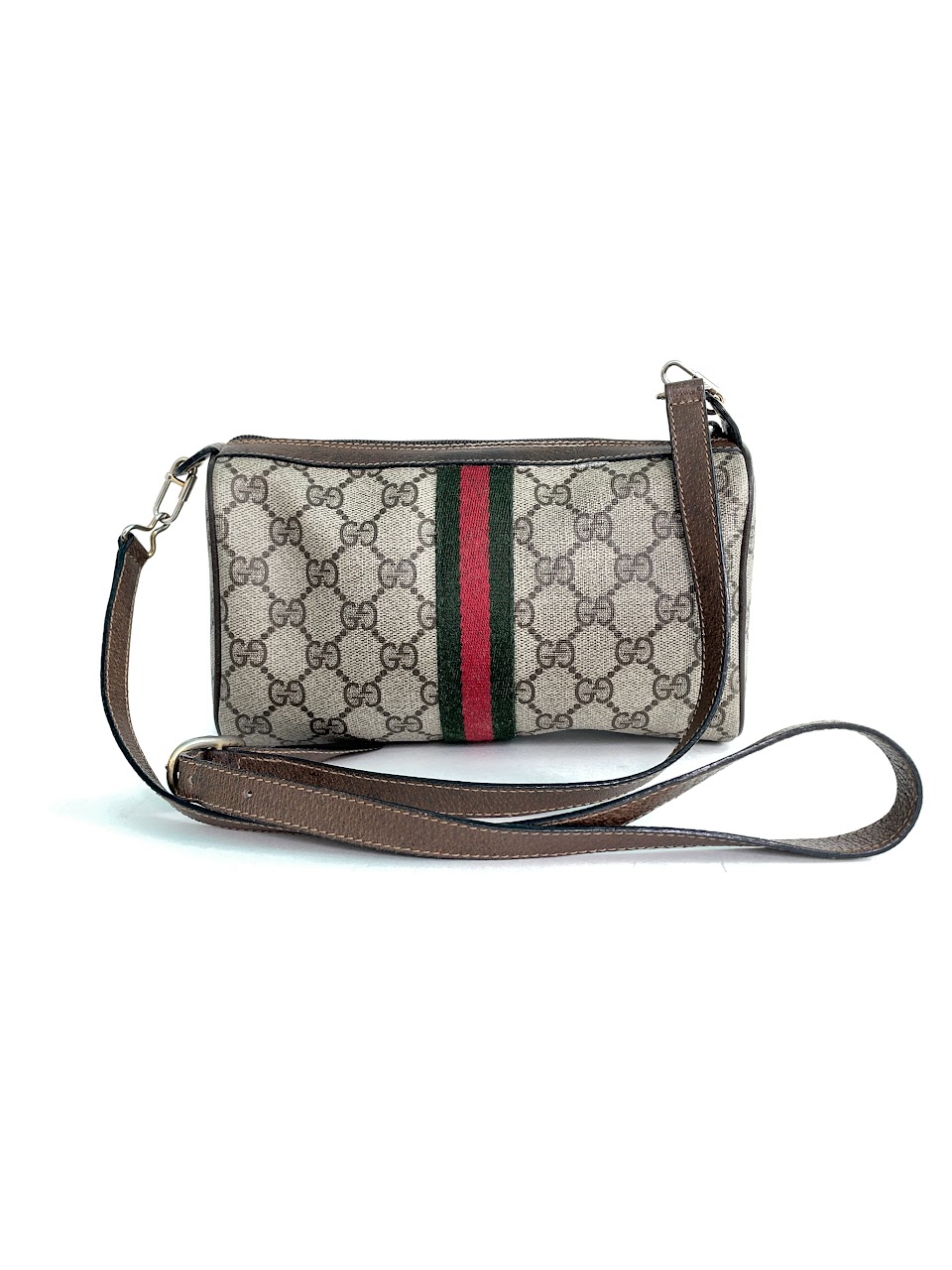 Buy the AUTHENTICATED Vintage Gucci Accessory Collection Italy Leather Trim  Crossbody Bag