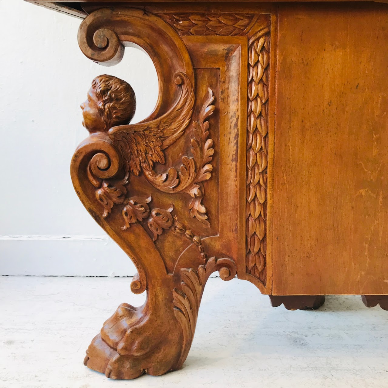 Winged Cherub Heraldic Hall Table