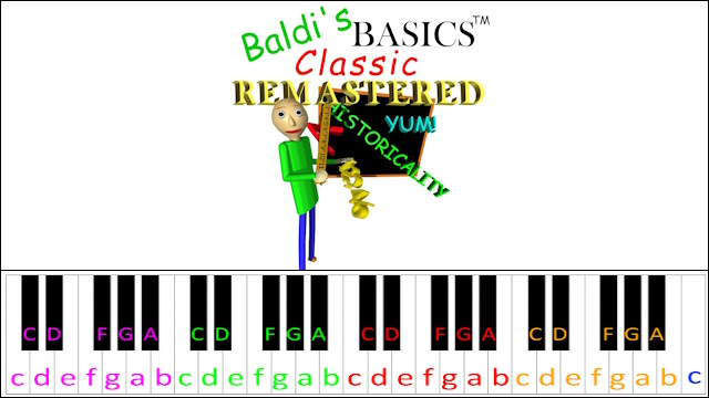 Schoolhouse Trouble by Anthony Hampton Demo Playable (Baldi's Basics) Piano / Keyboard Easy Letter Notes for Beginners