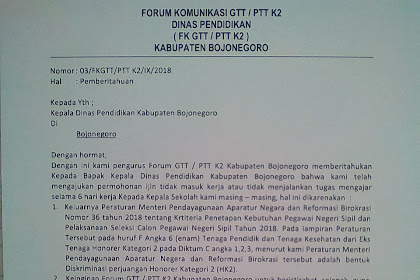 GTT/PTT EKS K2 BOJONEGORO MOGOK MENGAJAR