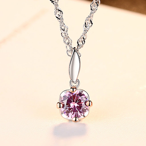 Title 2, S925 Sterling Silver Pendant Necklace with Wate...