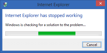 Oprava Internet Explorer přestal fungovat kvůli iertutil.dll