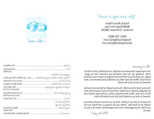 free wedding program templates