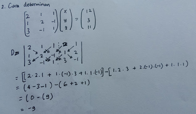 Persamaan Linear Tiga Variabel (Metode Determinan) - Yurmawita's Blog
