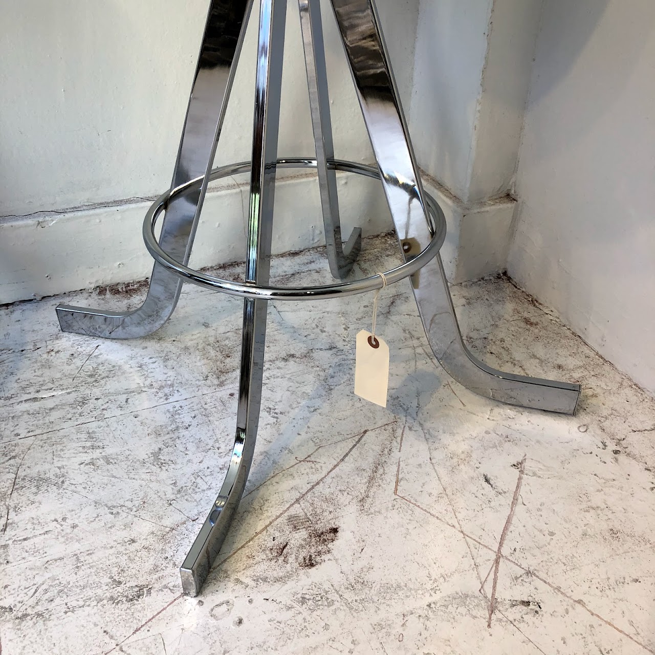 Mid-Century Steel Stool Pair #1