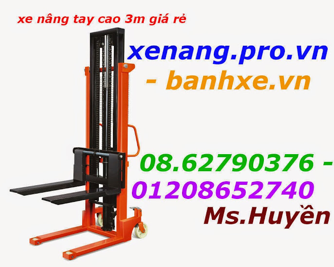 Bán xe nâng tay cao 1000kg nâng cao 3m model NC1030 giá siêu rẻ