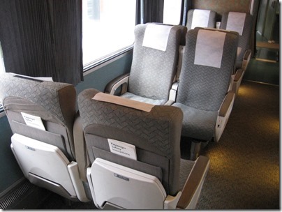 IMG_0707 Amtrak Cascades Talgo Pendular Series VI Coach Class Interior at Union Station in Portland, Oregon on May 10, 2008