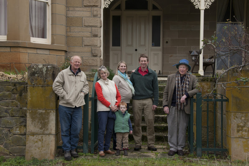 The Downie family outside 'Glenelg' 