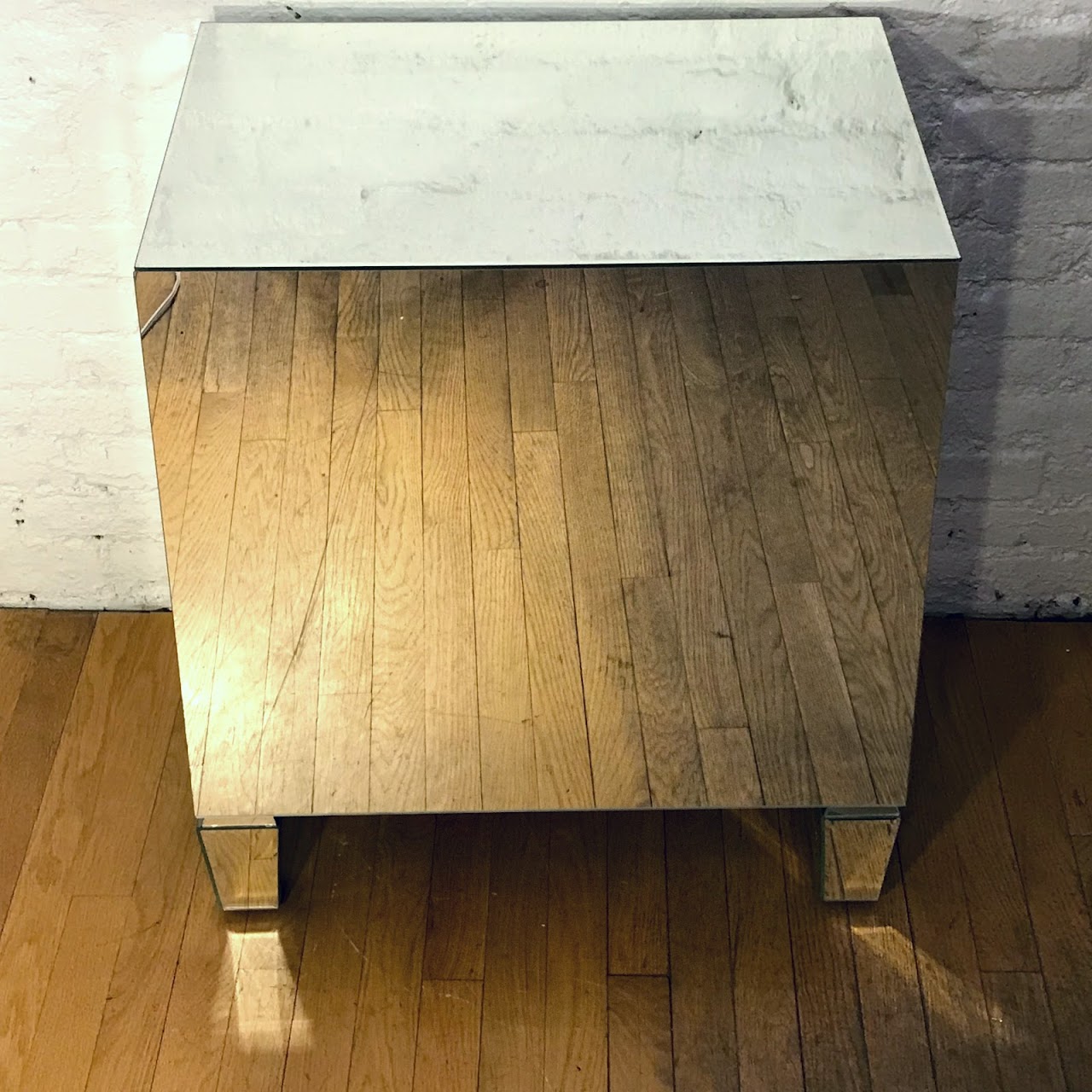 Three-Drawer Mirrored Side Table #2