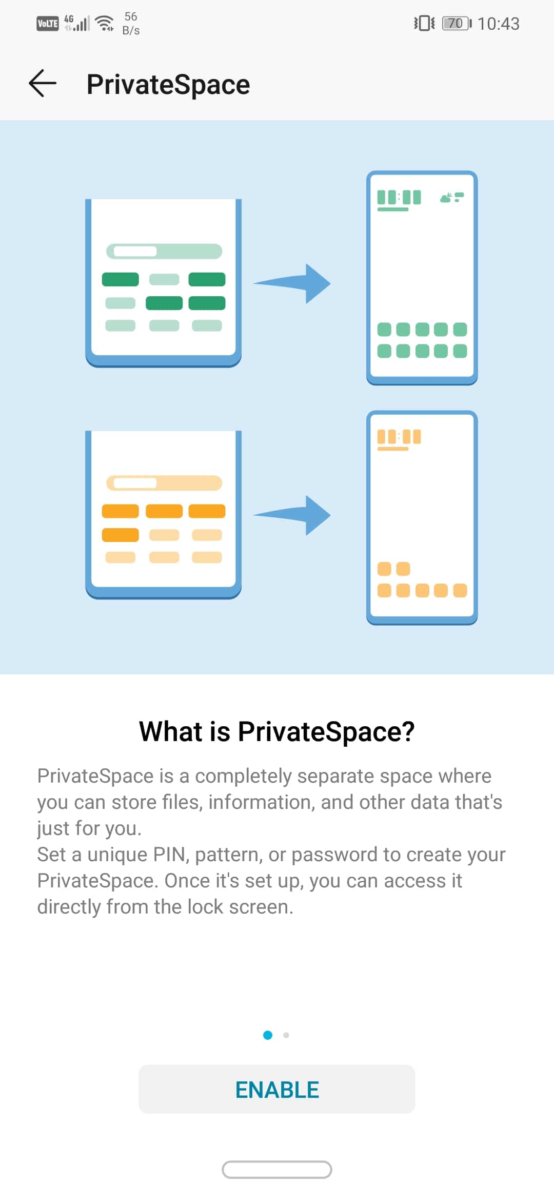 Quando fai clic sull'opzione, ti verrà chiesto di impostare una nuova password.