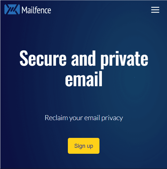 Trang web chính thức của MailFence