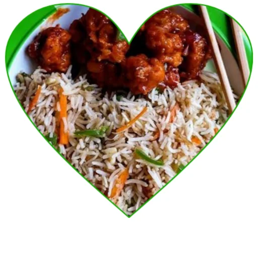 Veg Fried Rice With Manchurian