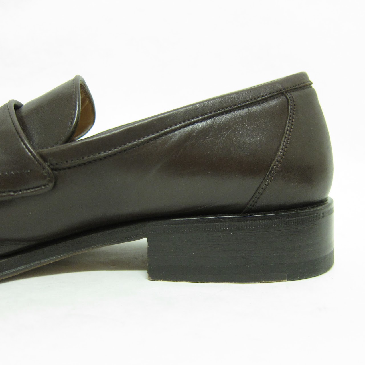 Bally Chocolate Leather Penny Loafers